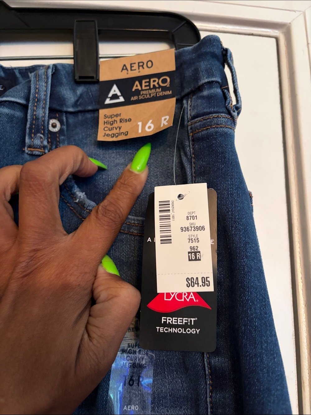 Aeropostale Super High Rise Curvy Jegging - Blue (16R)